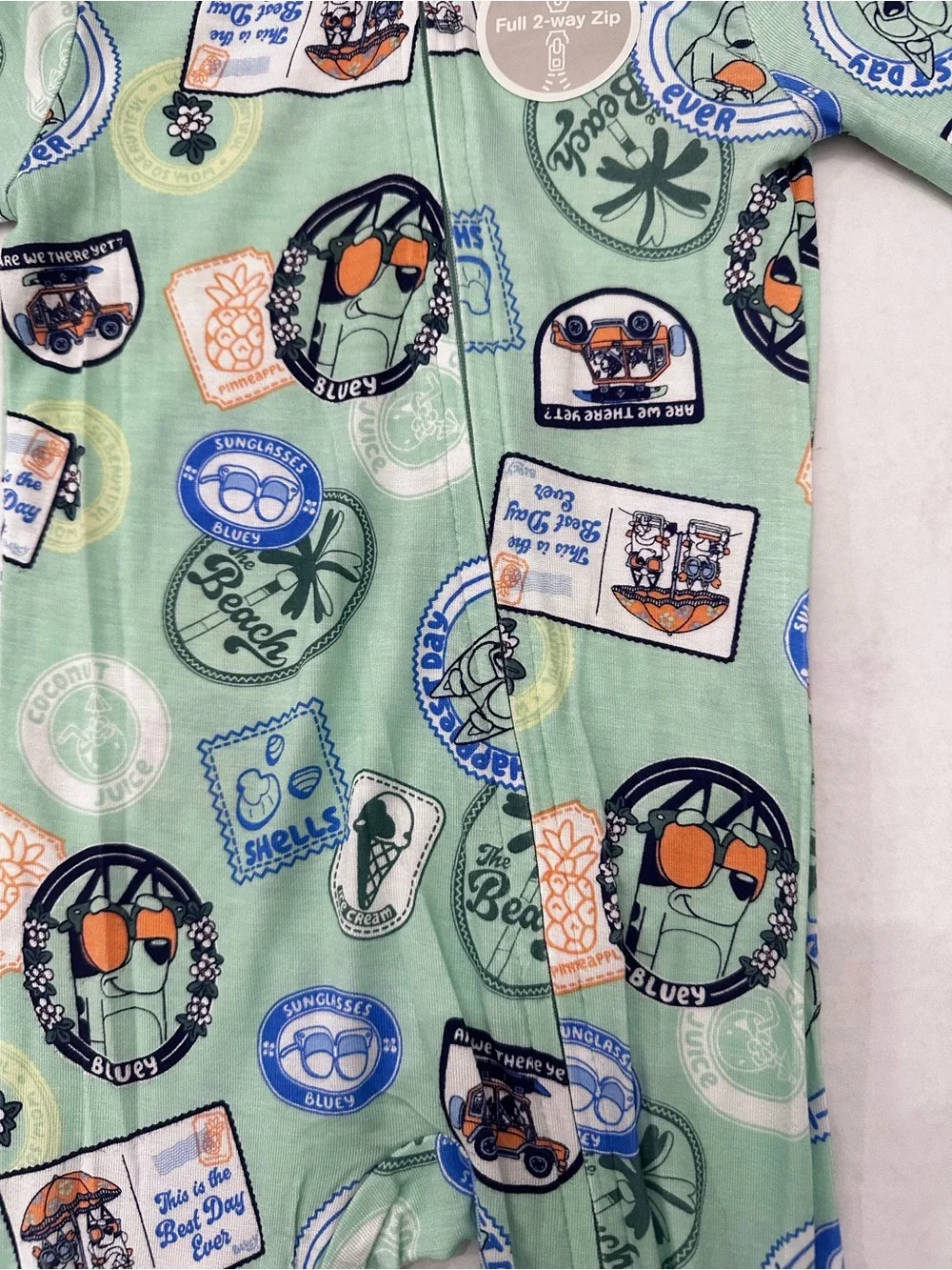 Bluey Baby Boy Cozy and Comfortable Viscose 2-Way Zip Footed 1 pc Sleep N Play